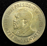 KENYA Mzee Jomo Kenyatta Copper-Nickel 1969 1 Shilling UNC KM# 14  (24 126)