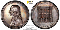 GREAT BRITAIN 1839 Silver Medal Centenary of Wesleyan Methodism PCGS AU 123g(7)