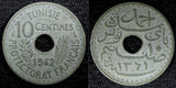 TUNISIA  Zinc 1942 10 Centimes WWII Issue HIGH GRADE KM# 267 (23 009)