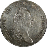 Sweden Gustav III Silver 1791 OL Riksdaler 41mm KM# 527 (21 664)