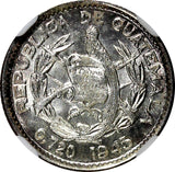 GUATEMALA Silver 1945 5 Centavos NGC MS64 GEM BU COIN KM# 238.1 (031)