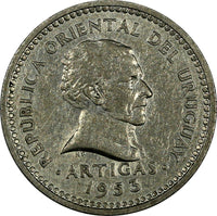 Uruguay Copper-nickel 1953 5 Centesimos Royal Mint, London KM# 34 (19 203)