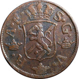 SWEDEN COPPER  Adolf Frederick 1761 2 Ore, S.M. Low Mintage:422,000 KM# 461 (31)