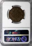 SWEDEN  BRONZE Oscar II 1873 5 Ore NGC AU58 BN  Low Mintage-783,000 KM# 730