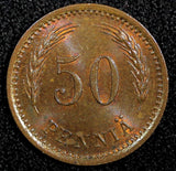 Finland Copper 1941 S 50 Penniä WWII Issue UNC KM# 26a (24 143)