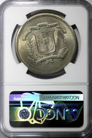 Dominican Republic 1978 1 Peso NGC MS64 Mintage-35,000 Toning KM# 53 (037)