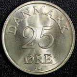 Denmark Frederik IX Copper-Nickel 1957  25 Øre GEM BU COIN KM# 842.2 (23 852)