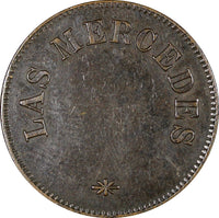 Guatemala Copper ND (c1890) Finca Las Mercedes V I J Token 25 mm Rulau Gma337(4)