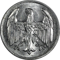 Germany - Weimar Republic Aluminium 1922 A 3 Mark KM# 28 (19 822)