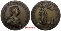 GREAT BRITAIN 1761 CORONATION MEDAL OF CHARLOTTE 34mm By Lorenz Natter. (10 584)