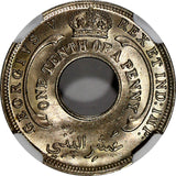 British West Africa George V 1926 1/10 Penny NGC MS64 NICE GEM Toning  KM# 7
