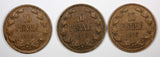 Finland Nicholas II Copper LOT OF 3 COINS 1915,1916 10 Penniä  KM# 14 (20 895)
