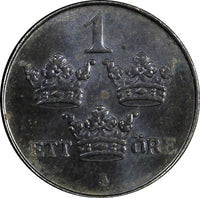 Sweden Gustaf V Iron 1949 1 Öre GEM BU  KM# 810 (21 870)