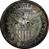 Philippines U.S. Administration Silver 1910 S 20 Centavos KM# 170 (17 402)
