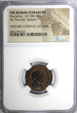 ROMAN.Diocletian AD 284-305 AE Post-Ref.Radiate Rev.Victory on Globe NGC (023)