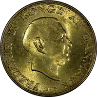 Denmark Frederik IX Aluminum-Bronze 1948 1 Krone aUNC /UNC KM# 837.1 (17 267)