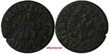 Russia PETER I Copper 1707 Polushka 1,56 g.GM-39.38;Ilyn-11;B-29;D-17 SCARCE(4)