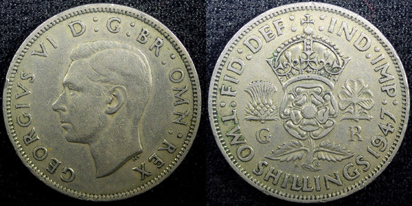 Great Britain George VI Copper-Nickel 1947 Florin KM# 865 (23 070)