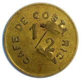 COSTA RICA TOKEN - CAFE DE COSTA RICA .Countermark "SL" Julio Sanchez Lepiz  1/2