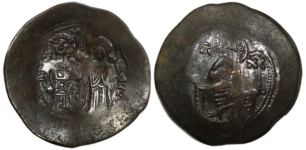 BYZANTINE Manuel I 1143-1180 AD,Constantinople.Billon Aspron Trachy, 29mm,4,27g.