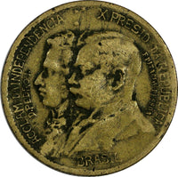Brazil Aluminum-Bronze 1922 1000 Reis Independence Centennial KM# 522.1 (17 967)