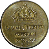 SWEDEN Bronze Gustaf VI 1964-U 5 ORE "50" IN Crown KM#822 SCARCE