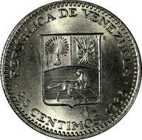 Venezuela 1965 25 Centimos Bolivar Y# 40 (18 603)