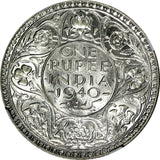 India-British George VI Silver 1940 (B) Rupee NGC AU58 Mint Luster KM# 556 (003)