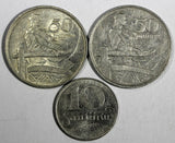 Latvia LOT OF 3 COINS 1922 50 Santimu,10 Santimu KM# 4 KM# 6 (19 757)