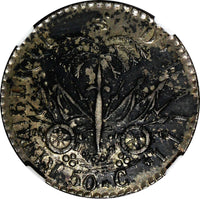 HAITI Silver AN 26 (1829) 50 Centimes J.P.BOYER NGC AU DETAILS Toned KM# 20