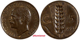 Italy Vittorio Emanuele III Bronze 1921 R 5 Centesimi UNC KM# 59 (20 324)