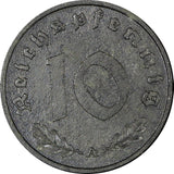 Germany - Third Reich Zinc 1940 A 10 Reichspfennig WWII Issue  UNC KM# 101 (242)