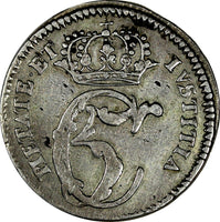 Denmark Christian V (1670-1699) Silver 1672 GK 1 Mark Dansk SCARCE KM# 342.1