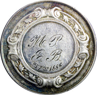 FRANCE 1886  LOVE AND MARRIAGE SILVER MEDAL 25th YEARS 34.3mm Terisse-2730G (67)