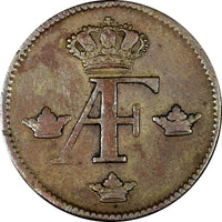 SWEDEN Adolf Frederick (1751-1771) Copper 1759 S.M. 1 Ore 30mm KM# 460 (21 362)