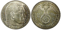 Germany - Third Reich Silver 1939 A 2 Reichs Mark Hindenburg KM# 93 (22 333)
