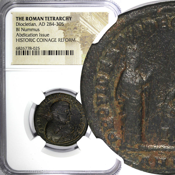 ROMAN.Diocletian AD 284-305 BI Nummus Rev. Providentia  NGC (025)