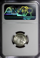 GREAT BRITAIN George VI Silver 1941 6 Pence NGC AU58  KM# 852  (211)