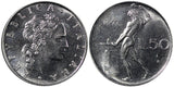 Italy Stainless Steel 1971 50 Lire 24.8 mm BU KM# 95.1 (21 314)