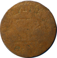 PHILIPPINES (Spain COLONY) 1817-1833 1 Quarto Coin BROCKAGE SCARCE KM#7 (6263)