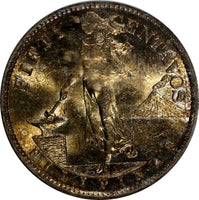 Philippines Silver 1921  50 Centavos NGC MS64 Manila Nice Gold Toning KM#171 (7)