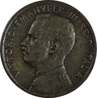 Italy Vittorio Emanuele III Bronze 1909 R 1 Centesimo  KM# 40 (19 804)