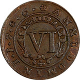 German States PADERBORN Franz Arnold 1706 6 Pfenning Nice Details KM# 173.2 (44)