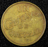GUATEMALA Brass 1936 1 Centavo Royal British Mint  KM# 249 (22 884)