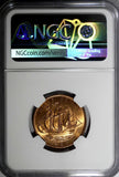 GREAT BRITAIN Elizabeth II 1967 1/2 Penny NGC MS64 RD FULL RED KM# 896 (005)
