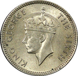 Malaya Copper-Nickel King George VI 1950 5 Cents Last Year UNC KM# 7 (21 041)