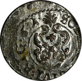 LIVONIA Riga CARL XI of Sweden (1660-1697)Silver 1661 Solidus XF KM#55 (15 059)