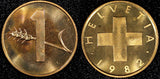 Switzerland Bronze 1982 1 Rappen GEM BU  KM# 46  (24 105)