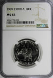 Eritrea 1997 100 Cents NGC MS65 1 YEAR TYPE TOP GRADED KM# 48 (020)