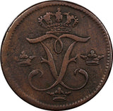 Sweden Frederick I Copper 1750 1 Ore Last Year Type Mint-353,000 KM# 416.1  (59)